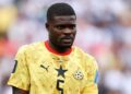 THOMAS Partey jadi mangsa ejekan dalam aksi England menentang Ghana.- AFP