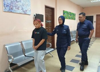 NUR Aisyah Udin dijatuhkan hukuman penjara enam tahun oleh Mahkamah Sesyen Tawau hari ini selepas mengaku bersalah atas pertuduhan memperdagang seorang remaja perempuan bagi tujuan eksploitasi seks. UTUSAN/NASRAWATI SYARIFUDDIN