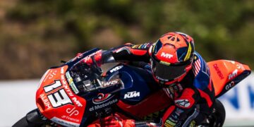 Hakim Danish cemerlang apabila berjaya menempah petak kedua pada sesi kelayakan kedua GP Republik Czech di Litar Brno, hari ini. - Ihsan SIC Racing