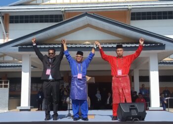 Pertandingan tiga penjuru antara calon Perikatan Nasional (PN), Pakatan Harapan (PH) dan Barisan Nasional (BN)