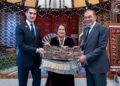ANWAR Ibrahim bersama Presiden Serdar Berdimuhamedow semasa Forum Turkmenistan-Malaysia di Ashgabat, Turkmenistan. - IHSAN PEJABAT PERDANA MENTERI