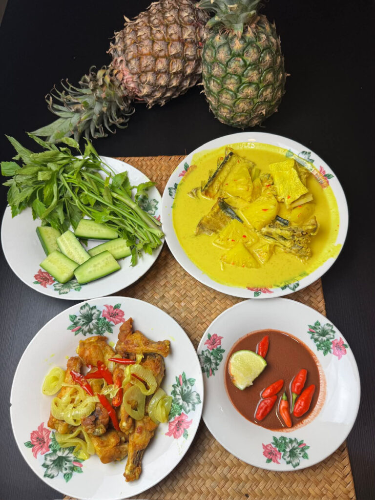 Salted Tenggiri Fish Cooked in Coconut Milk with Pineapple