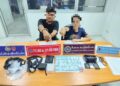 WARGA Malaysia (kiri) bersama kekasihnya yang ditahan bersama rampasan ketamin di Sungai Golok, Thailand.