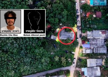 PASUKAN keselamatan Thailand menembak mati dua anggota kumpulan pemisah (gambar kecil) dalam operasi di Daerah Khok Pho, Pattani, Thailand. – IHSAN ISOC 4