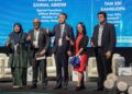 SYAHRUNIZAM Samsudin (dua dari kiri), Pengerusi State Grid International Development Co., Ltd., Yu Jun (tengah), Pengarah Asia dan Penasihat Kanan kepada Setiausaha Agung Majlis Tenaga Dunia, Xiaowei Liu (dua dari kanan) dan Ketua Pegawai Eksekutif Suruhanjaya Tenaga Sabah (ECoS), Datuk Abdul Nasser Abdul Wahid (kanan) ketika bergambar selepas forum Melangkaui Trilema Tenaga Pengurusan Kerumitan dalam Era Elektrifikasi pada Persidangan Peralihan Tenaga 2026 (ETCon26) di Pusat Konvensyen Kuala Lumpur di sini, hari ini. - UTUSAN/ISKANDAR ISHAK