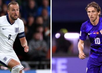 Dua kapten, Harry Kane dan Luka Modric akan menjadi tumpuan aksi England menentang Croatia esok. - AFP