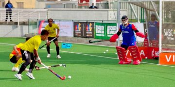SKUAD Hoki negara giat menjalani latihan sebelum turun menentang Scotland di Cape Town, esok.-IHSAN FB MHC