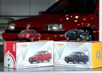 MODEL miniatur skala 1/64 Proton Saga baharu