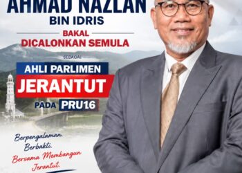 POSTER yang tukar di media sosial tentang pencalonan Ahmad Nazlan Idris sebagai Ahli Parlimen Jerantut mewakili UMNO.
