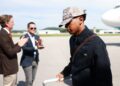 Bintang muda Sepanyol, Lamine Yamal tiba di Lapangan Terbang Metropolitan Chattanooga, Tennessee bagi menyertai kem latihan skuad La Roja menjelang saingan Piala Dunia 2026.- AFP