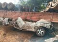 KEADAAN kereta Honda City yang dihempap treler dalam kemalangan di Kilometer 43 Lebuhraya Kuala Lumpur–Karak arah Bentong di Bentong, Pahang.