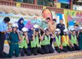 SEBAHAGIAN peserta program Road Rangers in School anjuran Gadang Engineering (M) Sdn. Bhd. di Sekolah Menengah Kebangsaan (SMK) Desa Tun Hussein Onn, Kuala Lumpur, baru-baru ini.