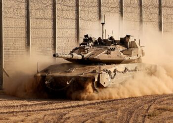 GAMBAR fail sebuah kereta kebal yang digunakan oleh Israel. - AFP