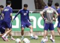 SKUAD Korea Selatan melakukan latihan akhir sebelum menentang Mexico esok. - AFP