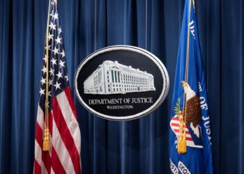 LOGO Jabatan Keadilan Amerika Syarikat. - AFP