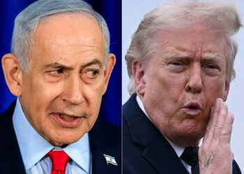 TRUMP berbual dalam keadaan tegang dengan Netanyahu. - AFP