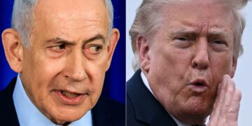 TRUMP berbual dalam keadaan tegang dengan Netanyahu. - AFP