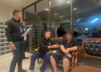 SUSPEK dikenali sebagai Sasaki ditahan di Bangkok. - Polis Thailand