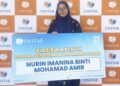 NURIN Imanina Mohd. Amir dapat menyambung pengajian selepas memperoleh biasiswa.