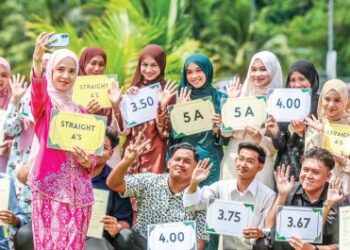 Pelajar Sekolah Menengah Kebangsaan Bukit Sawa, Marang Terengganu yang memperoleh keputusan cemerlang dalam Sijil Tinggi Persekolahan Malaysia (STPM) 2025 meraikan kejayaan mereka baru-baru ini.