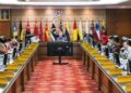 AHMAD Zahid Hamidi ketika mempengerusikan Mesyuarat Majlis TVET Negara di Putrajaya. - GAMBAR PEJABAT TPM