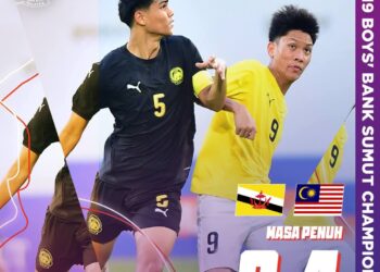 SKUAD B-19 negara mencatat kemenangan kedua berturut-turut dalam kempen Kejuaraan B-19 ASEAN di Indonesia, hari ini. - Ihsan FAM