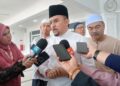 ASYRAF Wajdi Dusuki ditemui pemberita selepas Majlis Zikir di Masjid Sultan Iskandar di Bandar Dato Onn, Johor Bahru, Johor hari ini.