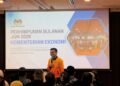 AKMAL Nasrullah Mohd. Nasir ketika berucap pada Majlis Perhimpunan Bulanan Kementerian Ekonomi di Putrajaya.