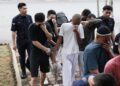 LIMA lelaki warga Jepun yang didakwa terlibat dalam sindiket ‘phone scam’ dihadapkan ke Mahkamah Majistret Bukit Mertajam, Pulau Pinang, hari ini.