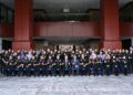 ABD. Halim Aman (tengah) selepas mengadakan lawatan ke Pejabat SPRM Sabah di Kompleks Pentadbiran Kerajaan Persekutuan hari ini.