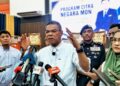 SAIFUDDIN Nasution Ismail pada sidang akhbar sempena Program Citra Negara Menteri Dalam Negeri (MDN) di Kolej Tingkatan Enam Tuanku Muhriz, Seremban, hari ini. - UTUSAN/ MOHD. SHAHJEHAN MAAMIN