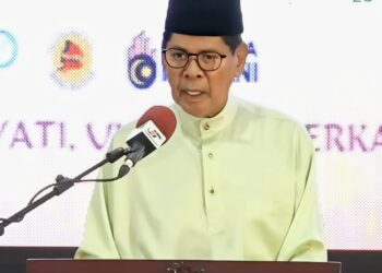 RAMLI Ngah Talib ketika berucap pada Majlis Sambutan Maal Hijrah Peringkat Negeri Pulau Pinang Tahun 1448 Hijrah di TVET MARA Balik Pulau, Pulau Pinang hari ini.
