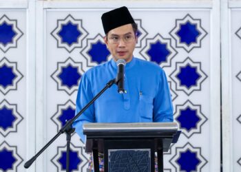 TUNKU Panglima Besar Tunku Zain Al-‘Abidin ibni Tuanku Muhriz ketika memberi ucapan perasmian sempena Sambutan Maal Hijrah Peringkat USIM 1448H/2026M di Kompleks Islam Tuanku Muhriz.