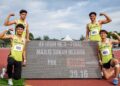KUARTET 4X100 meter negara mengungguli saingan di Terbuka Malaysia yang diadakan di Stadium UPM, hari ini.
