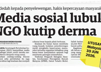 LAPORAN Utusan Malaysia semalam.
