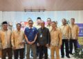 IZIZAM Ibrahim dan Rosdi Ab. Aziz pada majlis perasmian Mesyuarat Agung Tahunan (AGM) PKMM Perlis kali ke-49 di Kangar, Perlis hari ini.-UTUSAN