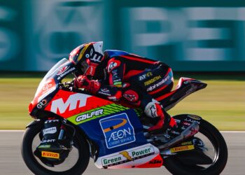 Hakim Danish berjaya menokok sembilan mata pada Grand Prix Motosikal Belanda di Litar Assen, Belanda, hari ini. - Ihsan SIC Racing