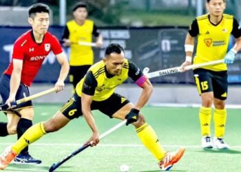 Skuad hoki negara tewas  1-4 kepada Jepun dalam Kejohanan Piala Negara-Negara di Cape Town, Afrika Selatan, baru-baru ini. - IHSAN KHM