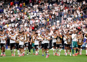 REAKSI pemain Jerman selepas menewaskan Curacao 7-1 dalam aksi Kumpulan E Piala Dunia 2026 di Houston, semalam. - AFP