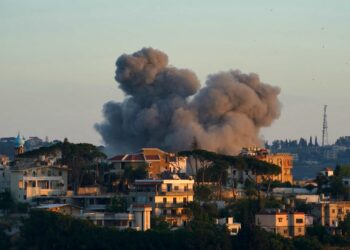 ISRAEL menyerang Nabatieh, Lubnan. - AFP