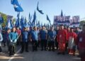 Muhyiddin Yassin hadir dalam penamaan calon di Kompleks Sukan Pagoh, hari ini.
