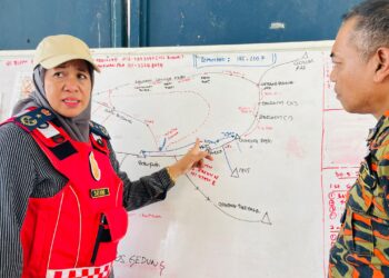 SAYANI Saidon di Pos Kawalan Hadapan (PKH) di Kem Batalion 3 Pasukan Gerakan Am (PGA) Bidor hari ini
