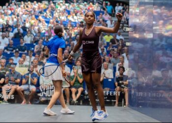 Sivasangari bakal mengharungi satu lagi ujian getir menentang jaguh No. 1 dunia, Hania El Hammamy pada final Jelajah Akhir PSA di Paris, Perancis, esok. - Ihsan PSA Squash