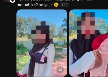 TANGKAP layar seorang peniaga wanita menutup aurat menggayakan pakaian dalam semasa berniaga di laman sosial sehingga menimbulkan kecaman warganet baru-baru ini.
