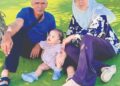 GAMBAR kenangan Allahyarham A.Halim Hasoon, Rozita Buang dan Nayla Afya Aizat. - IHSAN KELUARGA