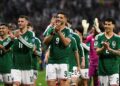 PEMAIN Mexico meraikan kejayaan mara ke peringkat 16 terbaik selepas membenam Ecuador 2-0 di Mexico City sebentar tadi-AFP