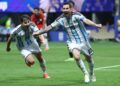 LIONEL Messi meledak gol kedua Argentina ketika menewaskan mesir 3-2 untuk mara ke suku akhir Piala Dunia 2026.-AFP