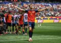 MIKEL Merino meledak gol kemenangan Sepanyol ketika menewaskan Belgium 2-1 di suku akhir Piala Dunia 2026.-AFP