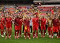 Pemain Switzerland meraikan kejayaan mereka menewaskan Colombia di pusingan 16 Piala Dunia 2026.-AFP
