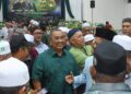 MUHAMMAD Sanusi Md Nor ketika merasmikan Majlis Makan Malam Dana PRU16 Pas Kawasan Sungai Petani.